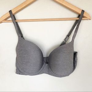 Aerie Real Sunnie Full Coverage Demi Bra 36C Gray